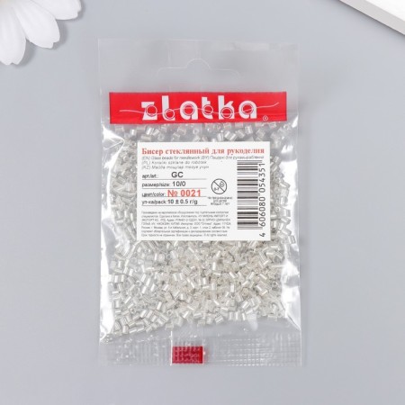 Zlatka beads 10/0, 10 g, No. 0021 Transparent-2