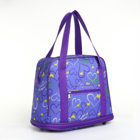 Lightning bag, with an increase, external pocket, lilac color