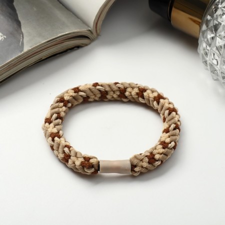 Hair elastic band "Mahrushka Sport" weaving mini strokes, 5 cm, mix