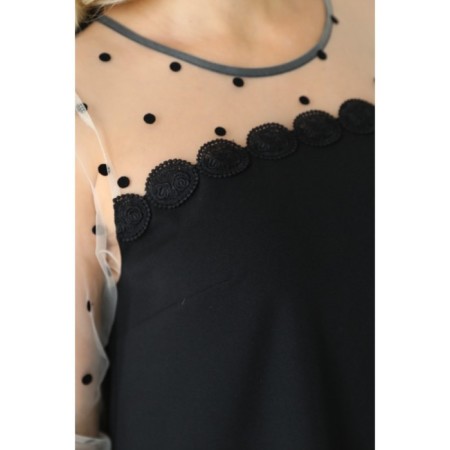 Female dress, size 52, black color-9