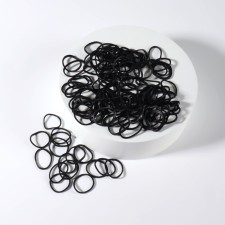 Hair silicone gum, set, d = 1.5 cm, 50 g, black color