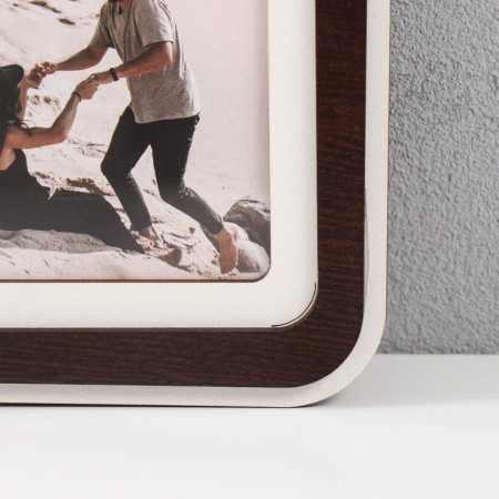 Photo frame LHDF "Dad" 33x33 in 3 photos 10x15 cm, col. Wenge-white (plastic screen)-1