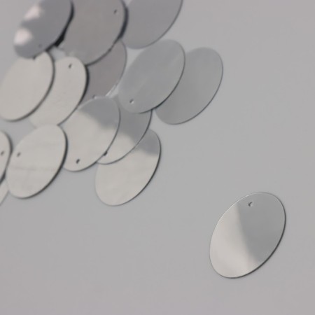Sequins "circle" silver set 30 g d = 2.5 cm-1