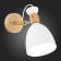 Wall lamp EVOLUCE. Sle103801-01. Balcamo. 1x60 watts, E27, 14x25 cm, color light wood, white
