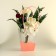 Bag for flowers is transparent, moisture -resistant, pink, 20x17x10 cm