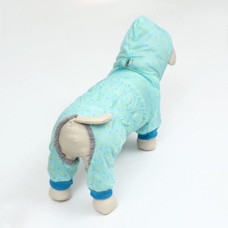 Kombinson "Tender Way" on the fur lining, size S (DS 25, Osh 25, OG 35 cm), Blue-4
