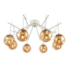Ceiling EVOLUCE lamp. Sle110202-08. Calletta. 8x40 watts, E14, 79x79x37 cm, white color