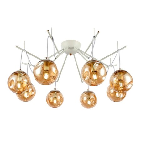 Ceiling EVOLUCE lamp. Sle110202-08. Calletta. 8x40 watts, E14, 79x79x37 cm, white color
