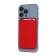 Cardholder for phone, leather, magsafe, red