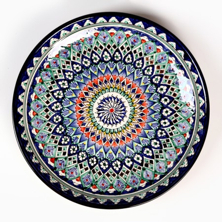 Largan Rishtan ceramics "Patterns", 32 cm, blue-9