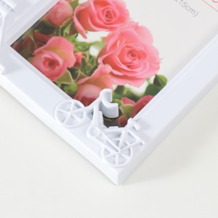 Photo frame plastic in 2 photos 10x15 cm "Eiffel Tower and Seagull" White 17.5x28x3 cm-2