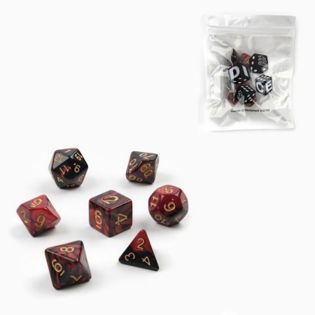 Cubes set for D&D (Dungeons and Dragons, DND) "Game time", Series: D&D, 7 pcs