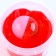 Slime "glass" red with a capsule, gold inside, 90 g in a bank