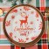 New Year. Ceramic plate "Happy Year", 20 cm, white color