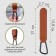 Carabiner for bags for a stroller, for Velcro, eco -leather, brown color