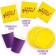Set of dishes “Happy Birthday”: napkins 20 pcs., Glasses 6 pcs., Plates 6 pcs., Violet
