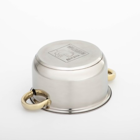 A stainless steel pan with a luxury luxury lid, 2.2 l, d = 19 cm-3