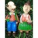Garden figure "Grandma with a grandfather" on a bench 22x48x54cm