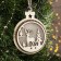 Christmas tree toy "Ball with a deer", from batteries, glow warm white