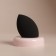 Mowed sponge for makeup “drop”, 6 × 4 cm, increases when getting wet, in case, black color is black