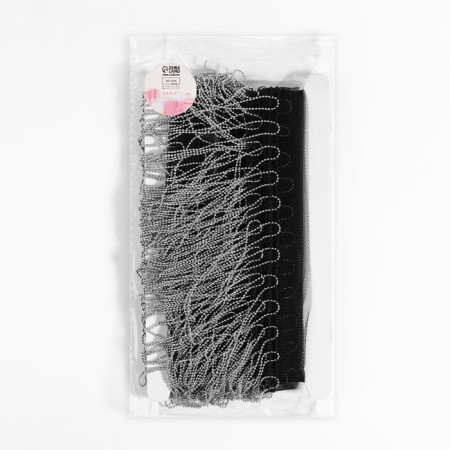 Metallized braid "fringe", 10 cm, 4.5 ± 0.5 m, black color-3