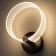 Sconces "quorum" LED 8W 3000-6000K Black 25x20x6cm