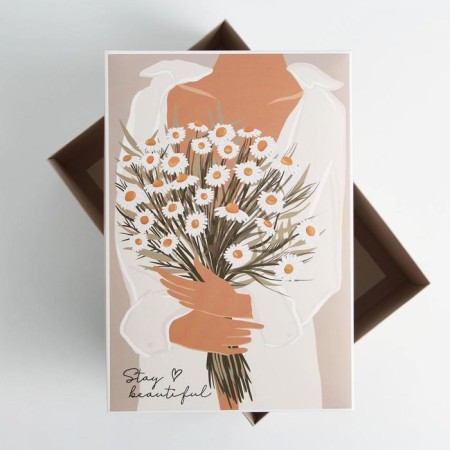 Gift folding box, packaging, "chamomile", 30 x 20 x 9 cm-5