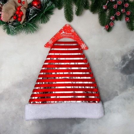 Capaca New Year's "glow of strips" 30x38 cm, red-1