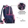 School backpack, 37 x 26 x 13 cm, ergonomic back, calligrata orth "flowers"