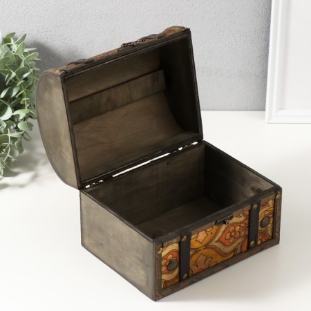 Casket chest "Orange patterns" 20x15x15.5 cm-2