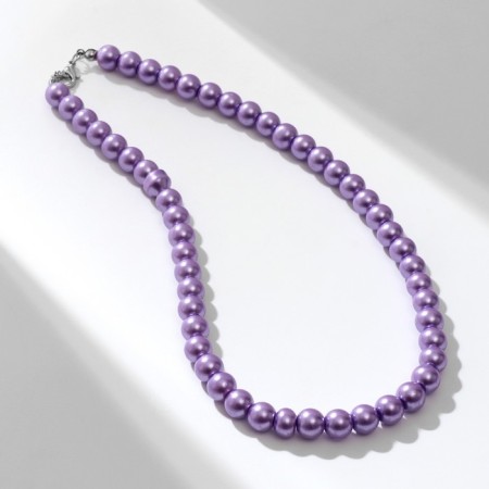 Beads "Classic" mood, lilac color, 40 cm