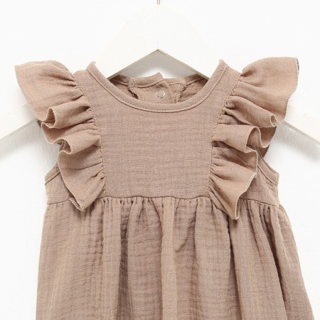 Body with ruffles crumb I am "Muslin", height 80-86 cm, beige color-1