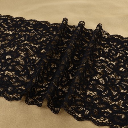 Lace elastic fabric, 220 mm × 2.7 ± 0.5 m, black color-2
