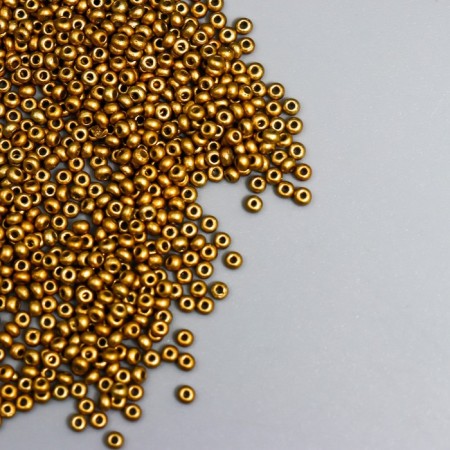 Glass beads 11/0 "metallic. Gold" 10 g