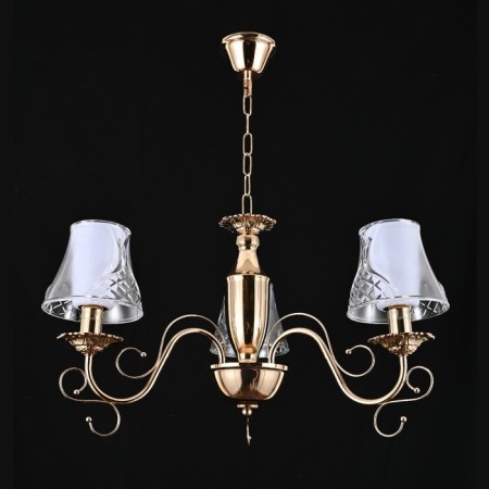Lamp Ceiling Economy light 13154/3FGD WCL, 3x60W, E14, 80x60x60 cm, gold color