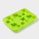 The form for baking the deed "New Year. Bells and boot ", silicone, 25.5 × 17 cm, 6 cells, green color