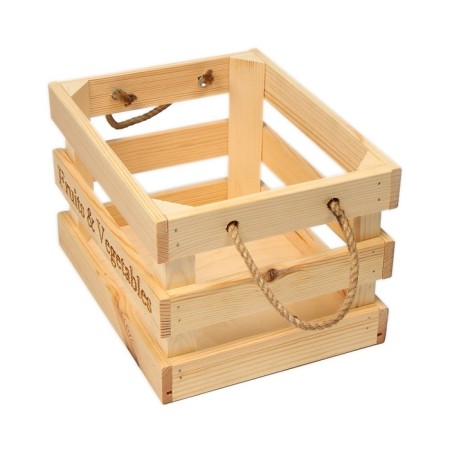 Box for vegetables and fruits, 29 × 23 × 19 cm, wooden, Greengo-2