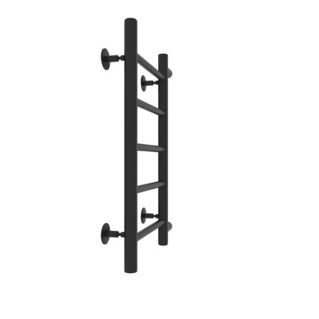 Water towel "Sanprise" Aurora P5, 300x600 mm, side connector., Black matte-6