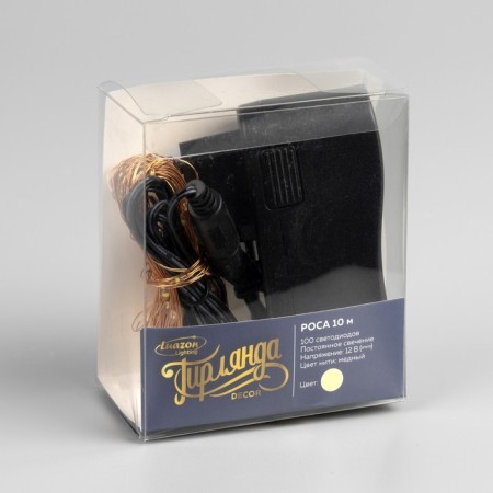 Garland "thread" 10 m Rosa, IP20, copper thread, 100 LED, glow warm white, 12 V-7