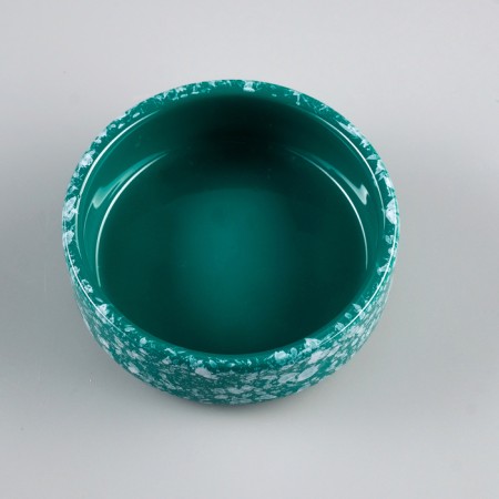 Ceramic bowl for rodents "spray" 100 ml 8.5 x 3 cm green-4