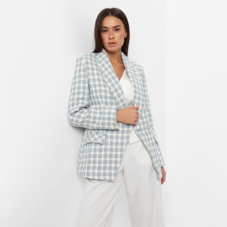 Jacket tweed double -breasted mist p. 42, blue-4