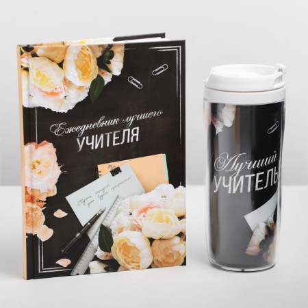 Gift set “Best Teacher”: A5 diary, 80 sheets, thermostatic 350 ml-1
