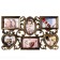 Photo frame plastic in 6 photos 10x15, 10x10 cm "curls" gold 31.5x53 cm