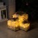 LED figure "Silver Gifts" 15, 20, 25 cm, textiles, metal, 220 V, glow warm white