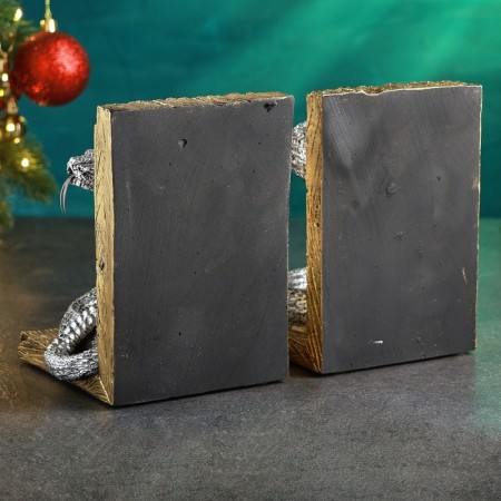 Holder - Silver with bronze, 25x12x16cm books-3
