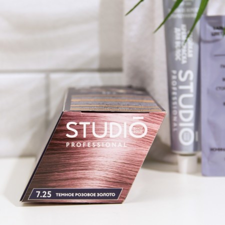 Studio Professional Studio Professional Hair Cream 3D Holography, tone 7.25 Dark pink gold, 115 ml-3