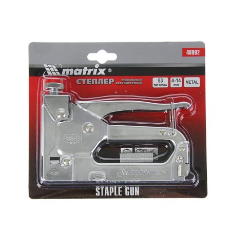 Furniture stapler Matrix, 4-14 mm, type of bracket 53, metal case, adjustable-1