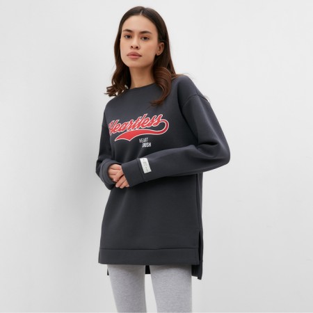 Lenced Women's sweatshirt with the basis of Mist Cozy Style, graphite, size 44