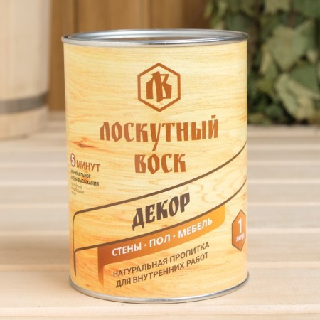Moisture and bio-protective impregnation "Patchwork wax decor", colorless, 1l, iron bank