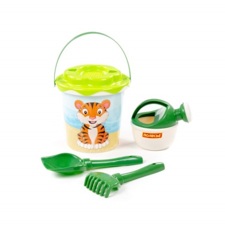 Sanding set No. 654 Safari: bucket, chipper-sun, shovel, robberies, watering can, mix color-2